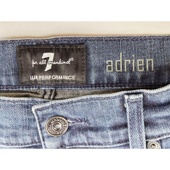 7 For All Mankind Luxe Performance Adrien Size 31X33 Mens Blue Denim Logo Jeans - Picture 3 of 11